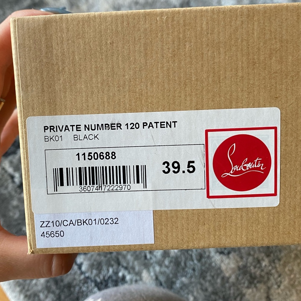 *NEW* LOUBOUTIN / PRIVATE NUMBER 120 / BLACK 39.5 - Picture 4 of 6